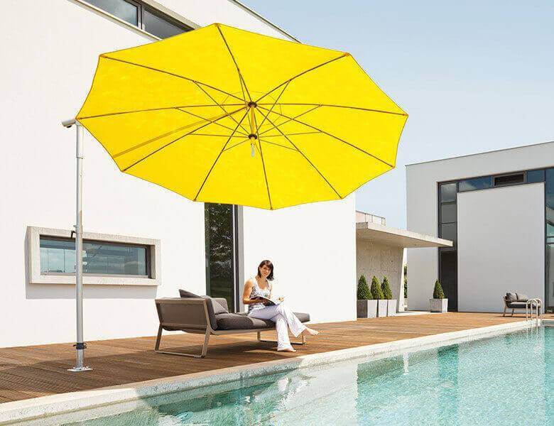 Sonnenschirm für den privaten Bereich.